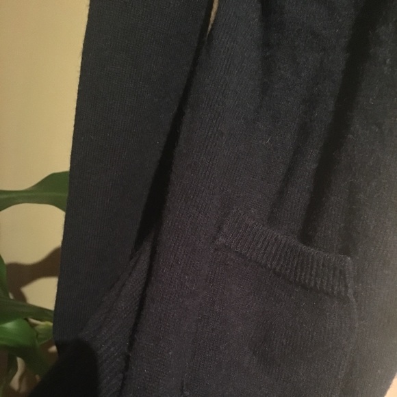 GUC Ruehl No.925 Navy Blue Cashmere Wool Blend V-Neck Cardigan Sweater Size XS - Picture 7 of 8